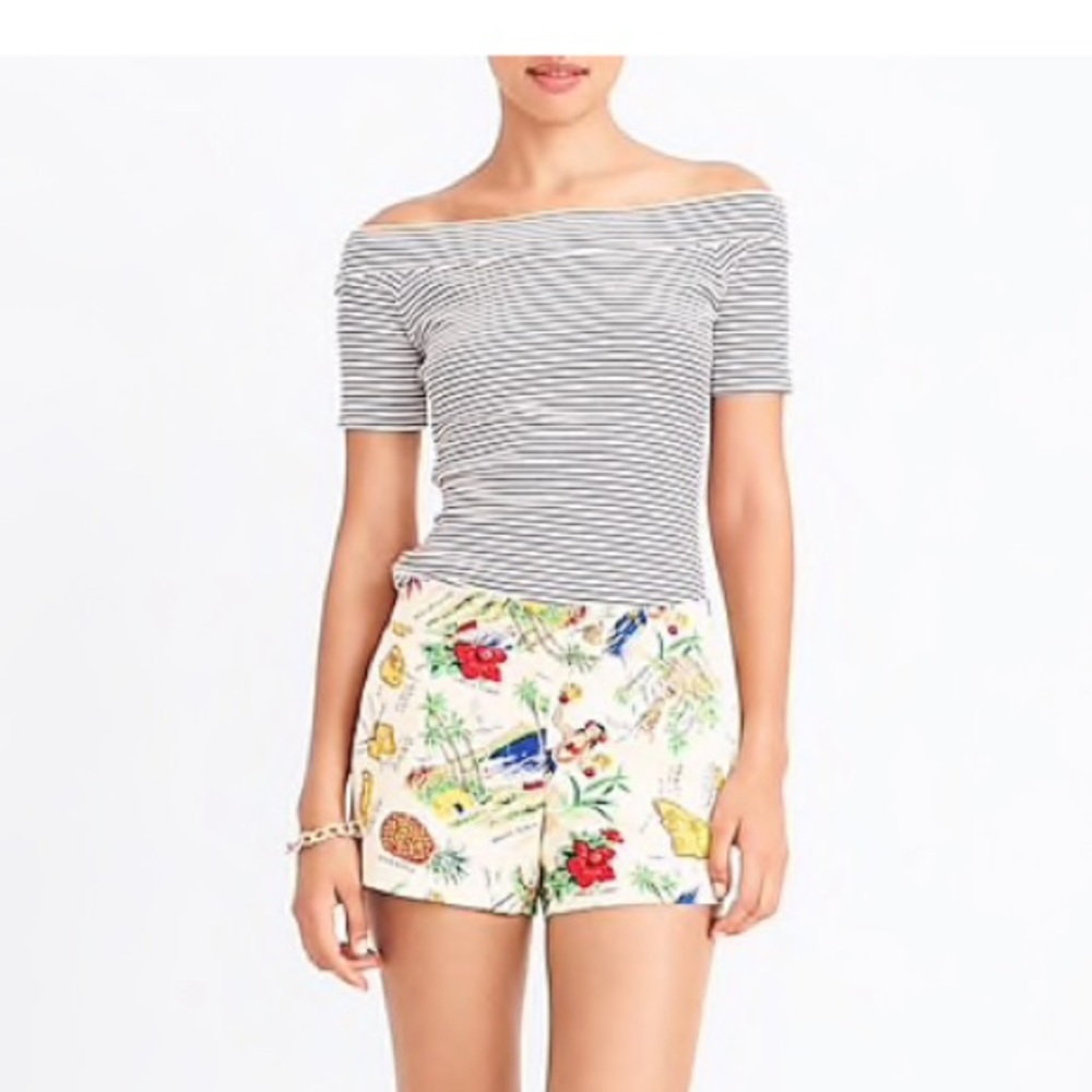 J.Crew Off the Shoulder Striped Top